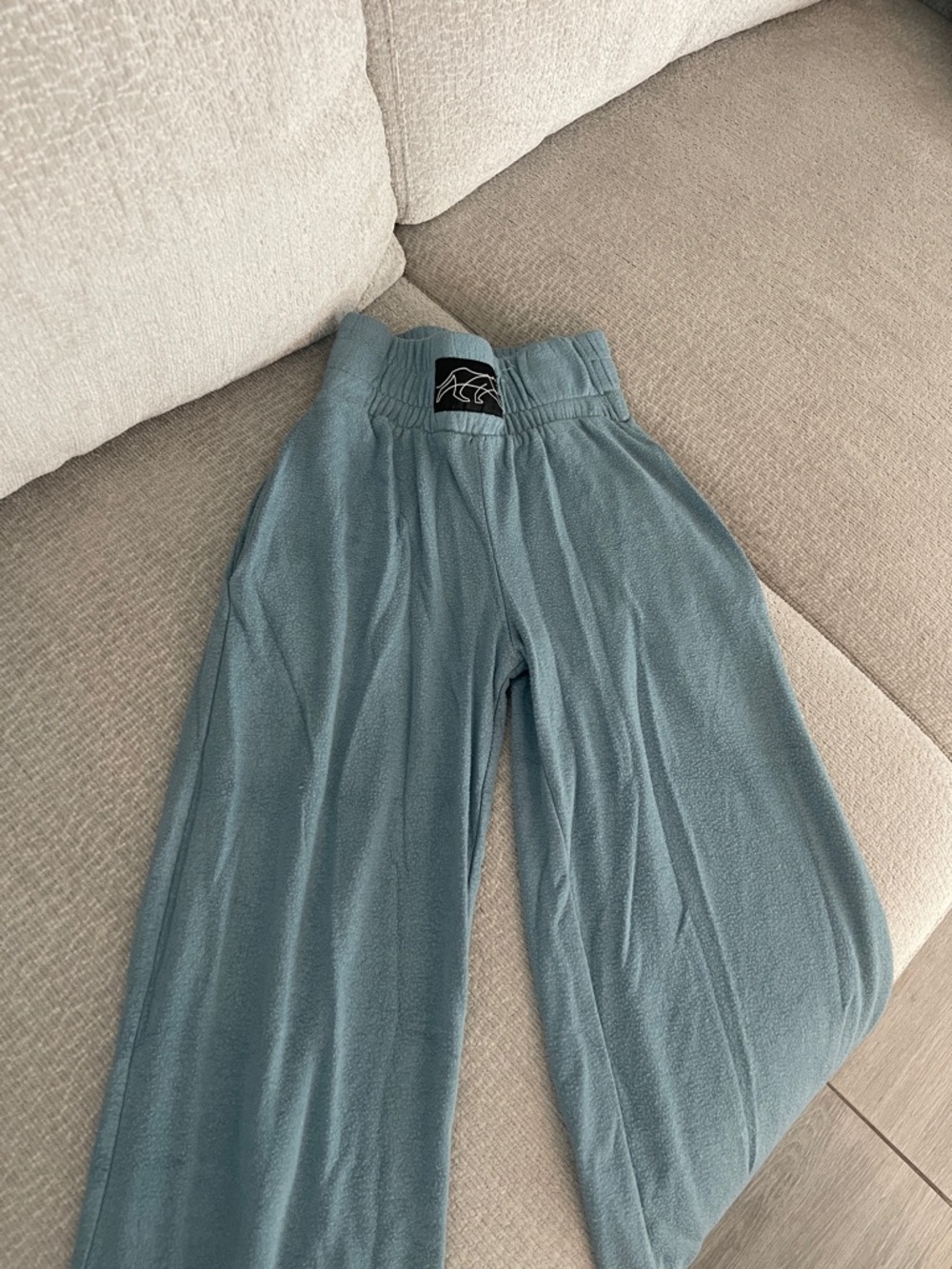 Tiger Friday child large Wide-Leg Fleece  in Dusty Teal